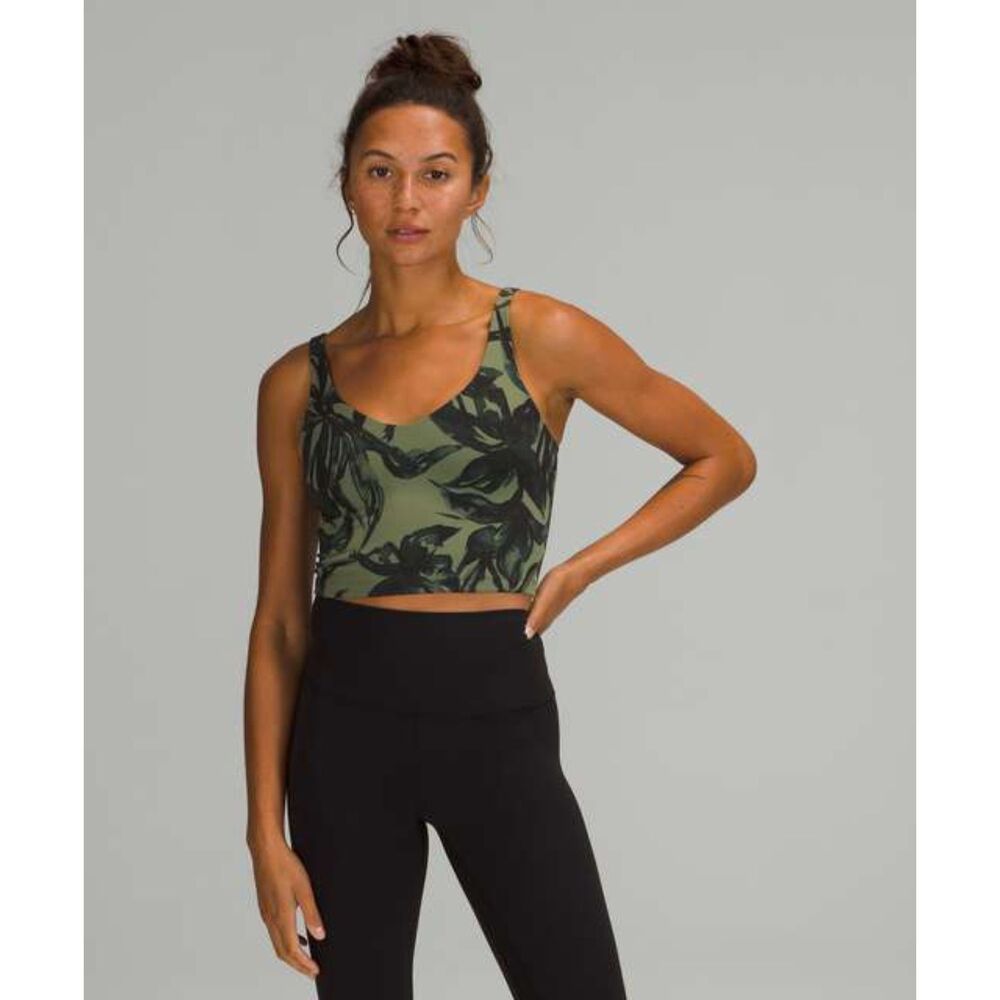 NWT Lululemon Align Tank Top Green Palm Tree Pattern Size 6